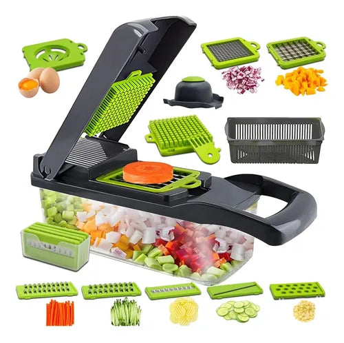 14 Funciones en 1 · Picador de Frutas y Verduras con Mandolina