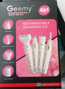Depiladora 4 en 1 Recargable · Todos los Accesorios Incluidos