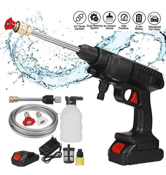 Lava Tu Carro Sin Cables · Hidrolavadora 464 PSI con 2 Baterias