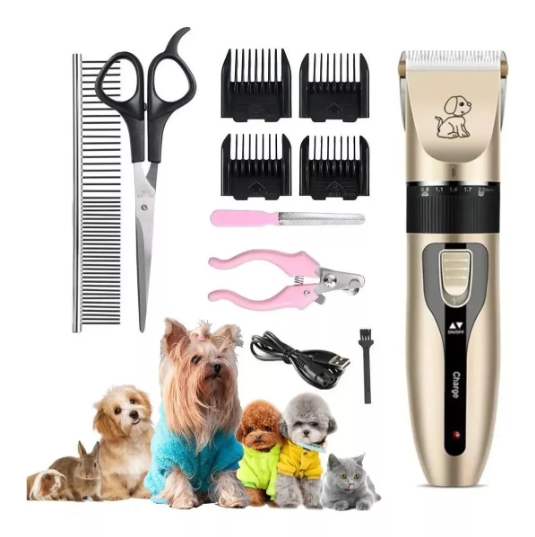 Kit Peluqueria Profesional para Mascotas · 9 Piezas Recargable USB