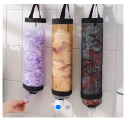 Organizador Dispensador de Bolsas · Malla Plegable Colgante para Cocina