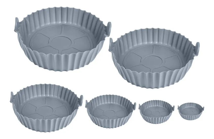 6 Moldes Silicona Aptos Airfryer · Hornea Sin Pegarse Ni Quemarse